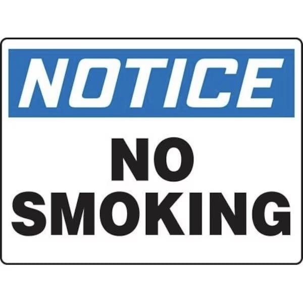 Accuform OSHA NOTICE SMOKING CONTROL SIGN NO MSMK847XL MSMK847XL - main